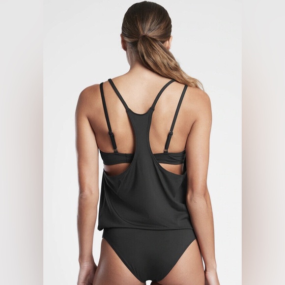 NWT! Athleta Black Seascape Blousy Tankini Swim Top - Multiple Sizes 💙 - Picture 2 of 12